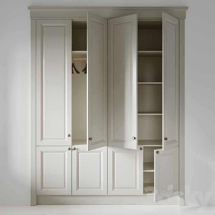 Wardrobe 008 3DS Max Model - thumbnail 2