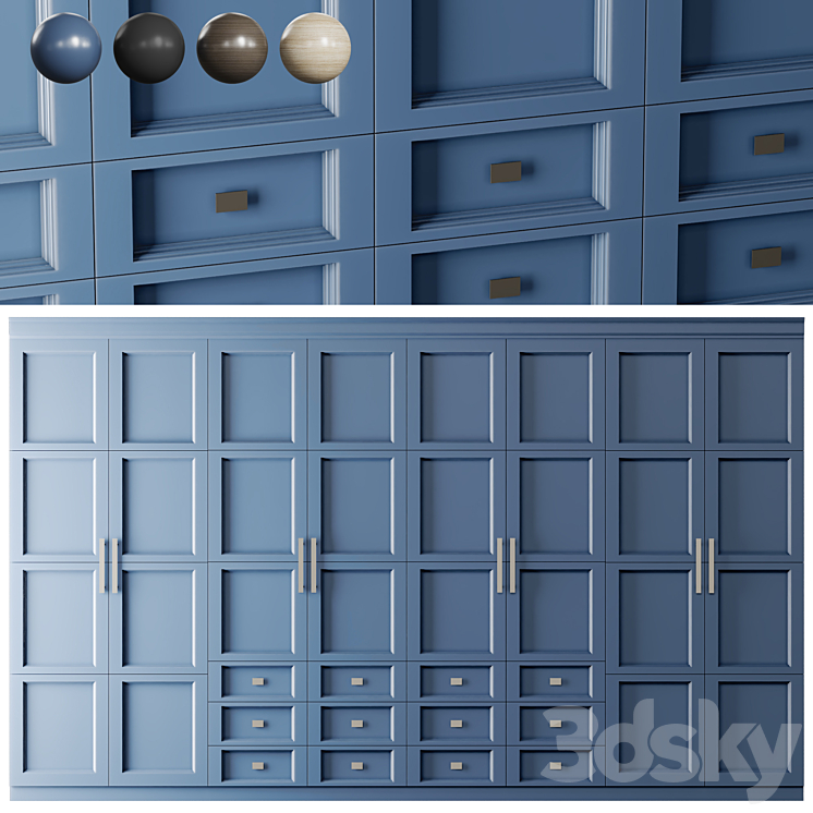 wardrobe 01 3DS Max Model - thumbnail 1