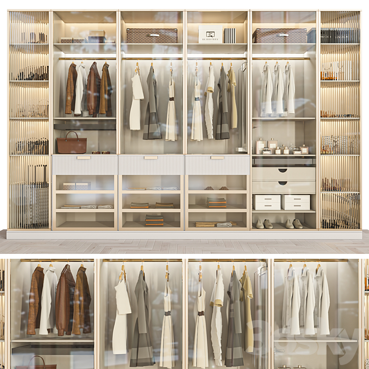 wardrobe 121 3DS Max Model - thumbnail 1