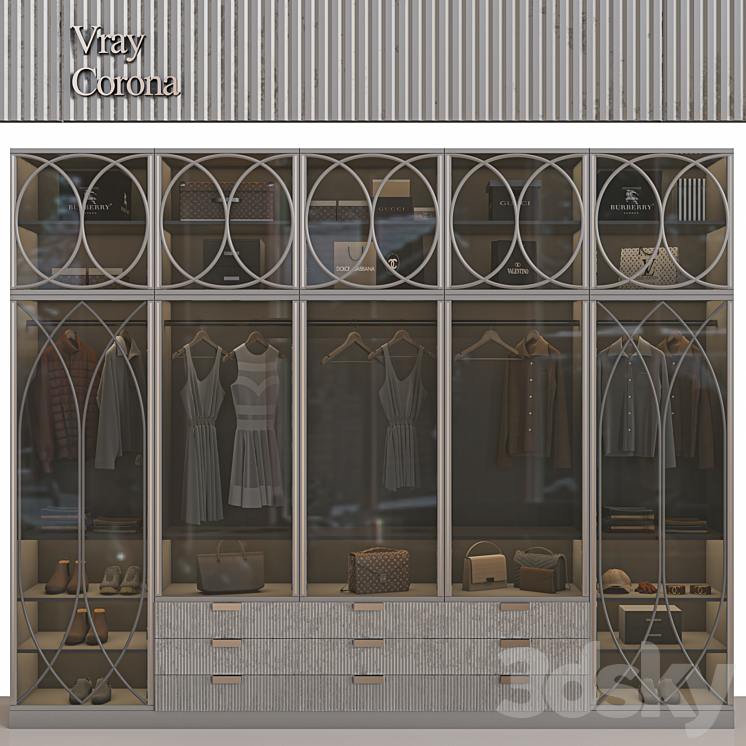 wardrobe 149 3DS Max Model - thumbnail 1