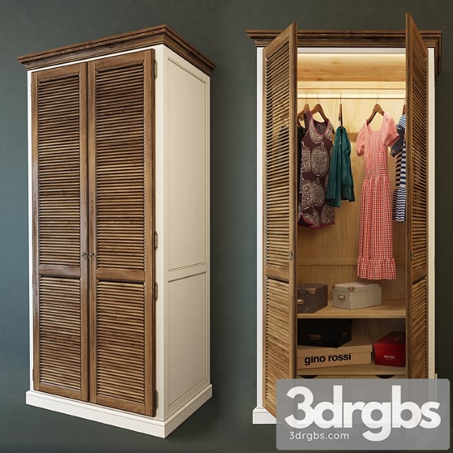 Wardrobe 2-door folk. wellige 3dsmax Download - thumbnail 1