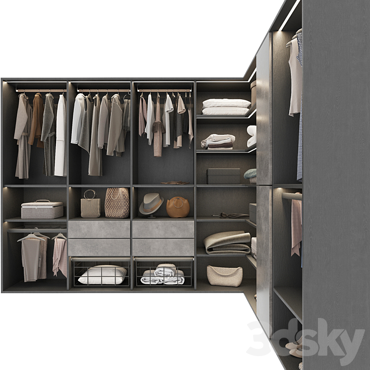 Wardrobe 24\/ wardrobe 3DS Max Model - thumbnail 2