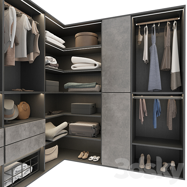 Wardrobe 24_ wardrobe 3DS Max Model - thumbnail 3