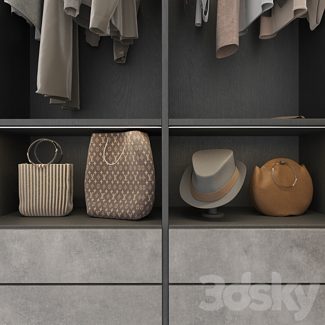 Wardrobe 24_ wardrobe 3DS Max Model - thumbnail 4