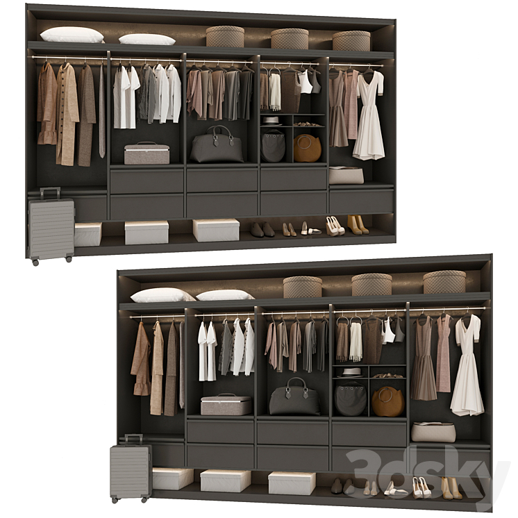 Wardrobe 3 3DS Max Model - thumbnail 1