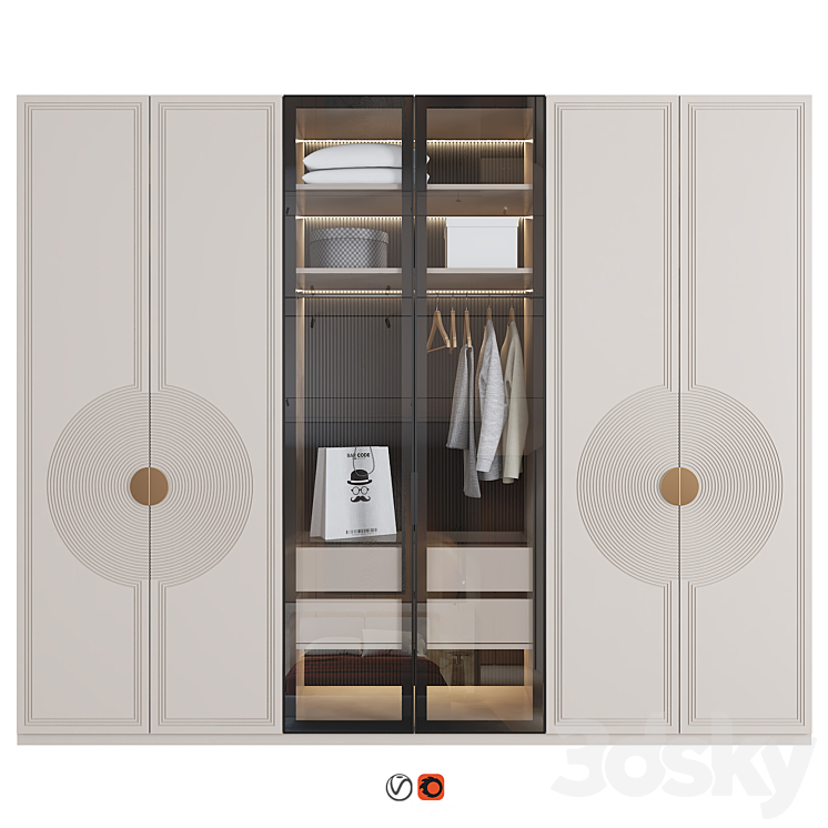 Wardrobe 35 3DS Max Model - thumbnail 1