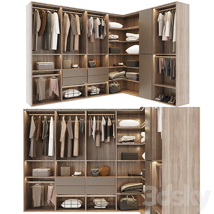 Wardrobe 3DS Max Model - thumbnail 1