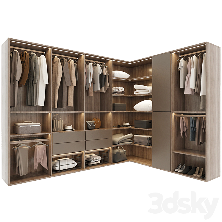 Wardrobe 3DS Max Model - thumbnail 2