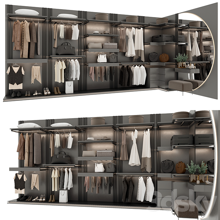 Wardrobe 3DS Max Model - thumbnail 1