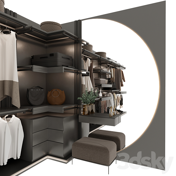 Wardrobe 3DS Max Model - thumbnail 2