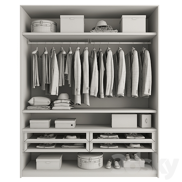 Wardrobe 3DS Max Model - thumbnail 4