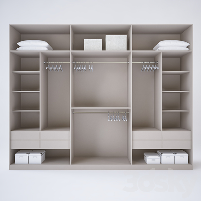 Wardrobe 3DS Max Model - thumbnail 3