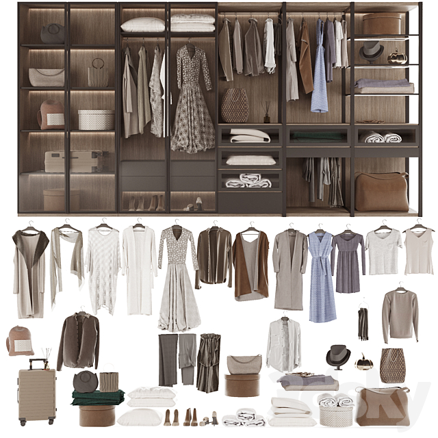 Wardrobe 3DS Max Model - thumbnail 2