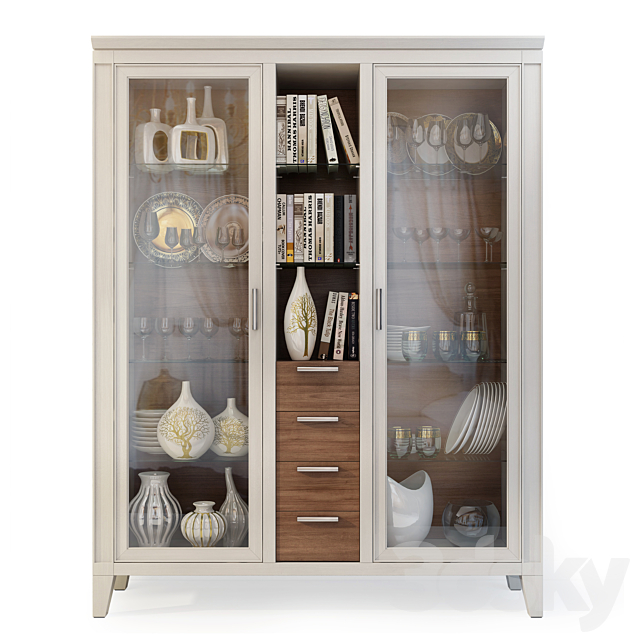 Wardrobe _ Display Cabinet Camomilla. Showcase by Le Fablier 3ds Max - thumbnail 1