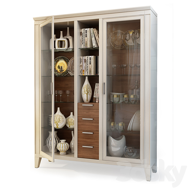 Wardrobe _ Display Cabinet Camomilla. Showcase by Le Fablier 3ds Max - thumbnail 2