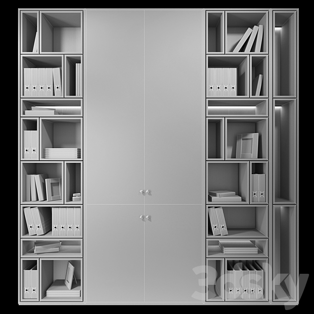 Wardrobe _ plywood 3DS Max Model - thumbnail 3