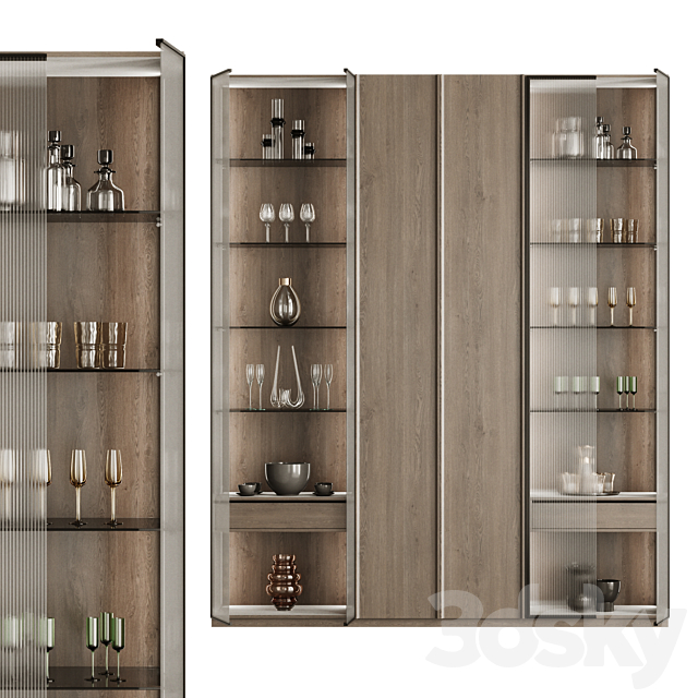 Wardrobe _ Showcase 3 3DS Max Model - thumbnail 2