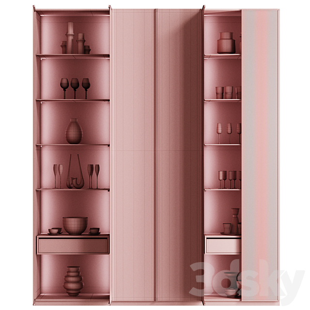 Wardrobe _ Showcase 3 3DS Max Model - thumbnail 3