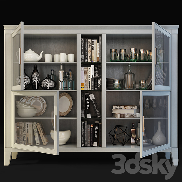 Wardrobe _ Showcase Aster. Showcase by Le Fablier 3DSMax File - thumbnail 3