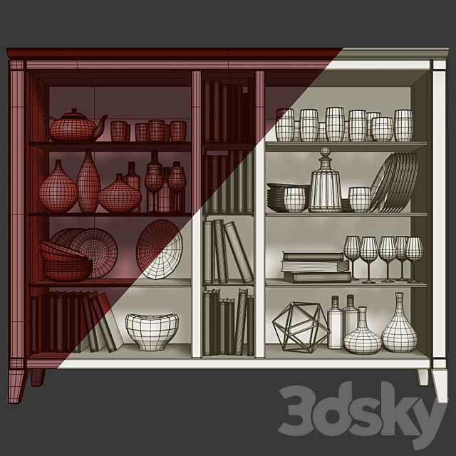 Wardrobe _ Showcase Aster. Showcase by Le Fablier 3DSMax File - thumbnail 4