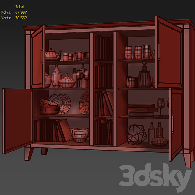 Wardrobe _ Showcase Aster. Showcase by Le Fablier 3DSMax File - thumbnail 5