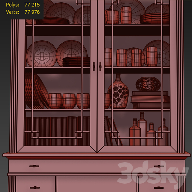 Wardrobe _ sideboard Manhattan. Showcase _ sideboard 3DSMax File - thumbnail 5