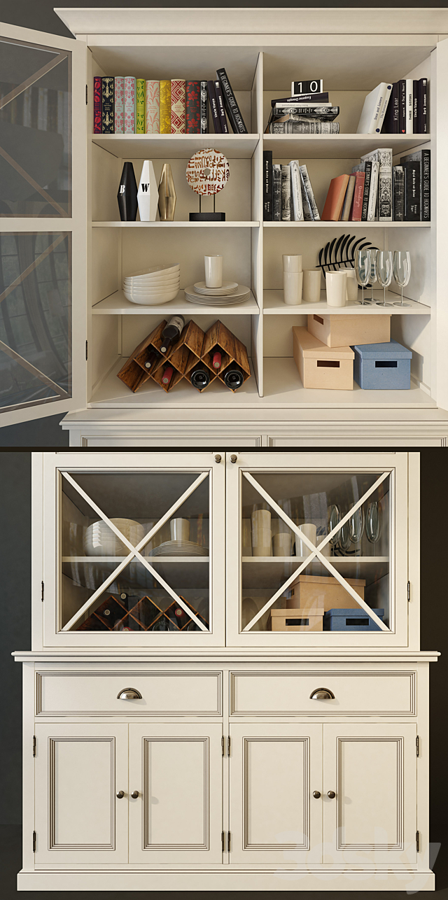 Wardrobe _ sideboard “Palermo”. Whatnot 3DSMax File - thumbnail 2