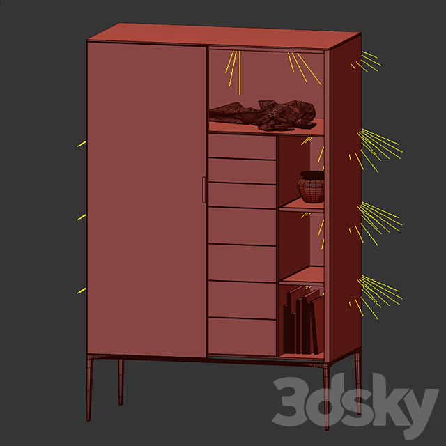 Wardrobe Alambra Monetiere Rimadesio 3ds Max - thumbnail 3