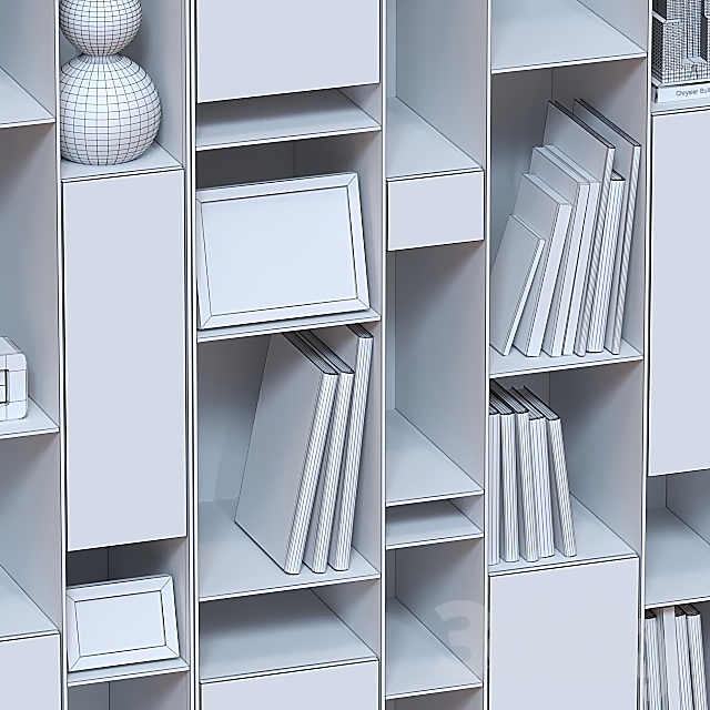 Wardrobe and shelving MDF Italia Random. 3ds Max - thumbnail 3