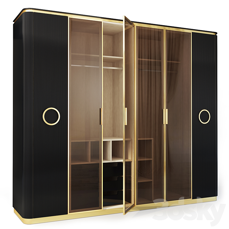 Wardrobe Art Deco Hira. Wardrobe by Medusa Home 3DS Max - thumbnail 1