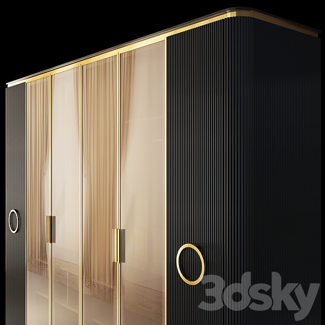 Wardrobe. Art Deco Hira. Wardrobe by Medusa Home 3DSMax File - thumbnail 3