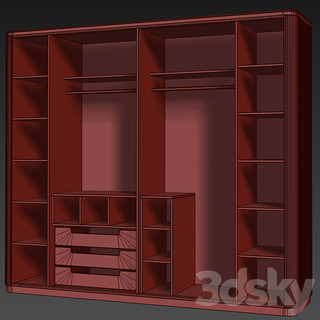 Wardrobe. Art Deco Hira. Wardrobe by Medusa Home 3DSMax File - thumbnail 5