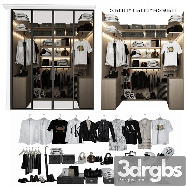 Wardrobe block  5 3dsmax Download - thumbnail 1