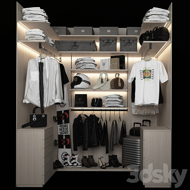 Wardrobe block _5 3DS Max Model - thumbnail 2