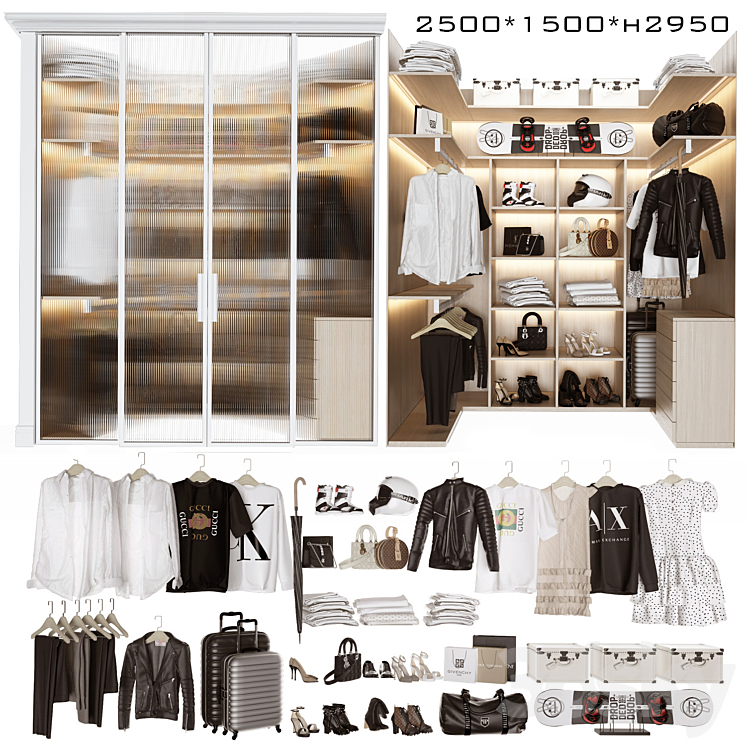 Wardrobe block _6 3DS Max - thumbnail 1