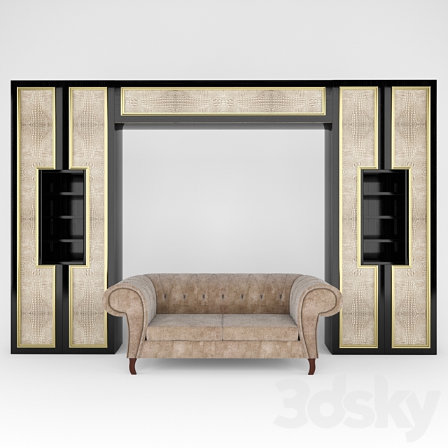 Wardrobe “Cayman” and sofa “Alex” Homemotions 3DSMax File - thumbnail 1