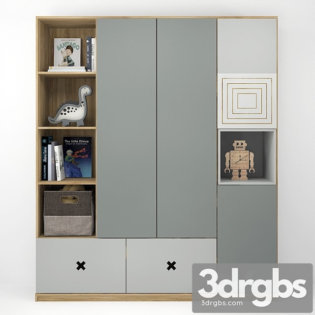 Wardrobe Childrens Furniture to Order 09 3dsmax Download - thumbnail 1