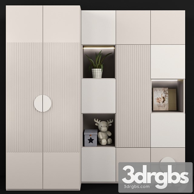 Wardrobe Childrens Furniture to Order 116 3dsmax Download - thumbnail 1