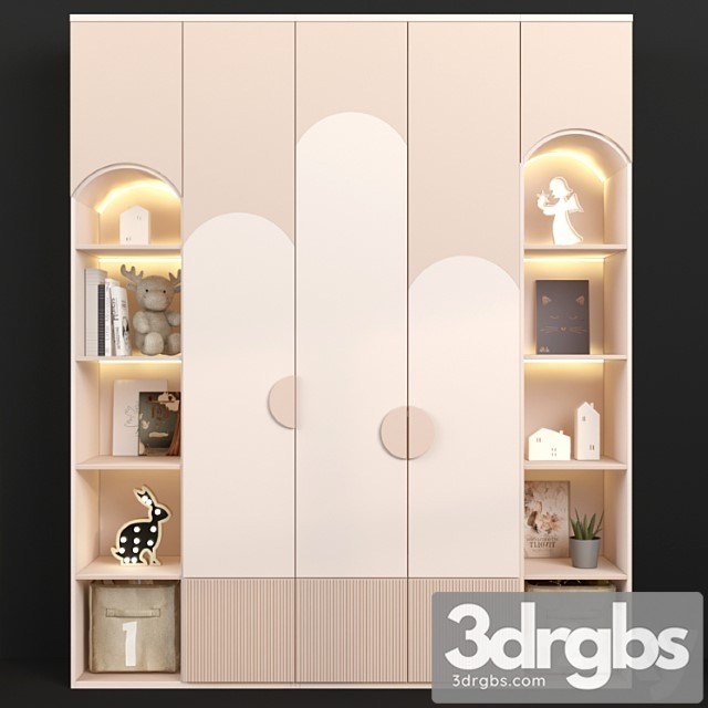 Wardrobe Childrens Furniture to Order 157 3dsmax Download - thumbnail 1