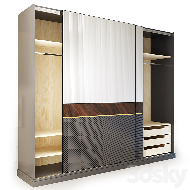 Wardrobe \/ compartment Harmony. Wardrobe by Medusa Home 3DS Max - thumbnail 2