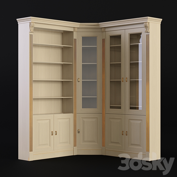 Wardrobe corner. Library. Sameba 3DS Max - thumbnail 1