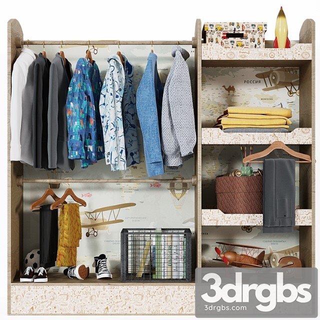 Wardrobe Сhildrens Wardrobe 1 3dsmax Download - thumbnail 1