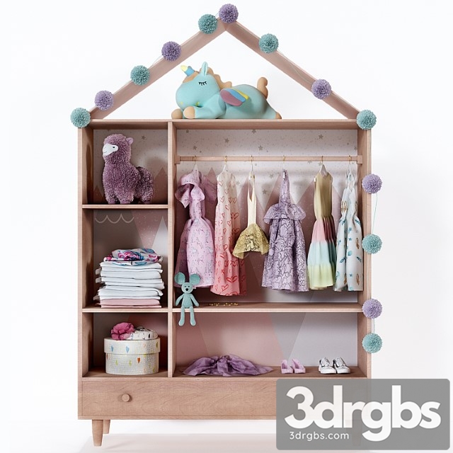 Wardrobe Сhildrens Wardrobe 3dsmax Download - thumbnail 1