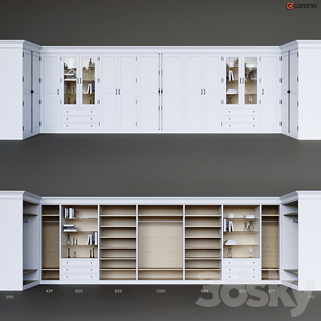 Wardrobe Dantone Home 3DSMax File - thumbnail 1