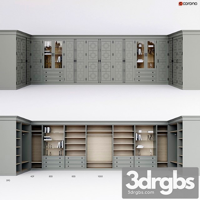 Wardrobe dantone home 4 3dsmax Download - thumbnail 1