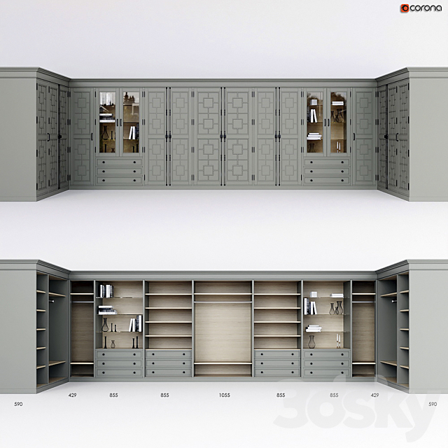 Wardrobe Dantone Home 4 3DSMax File - thumbnail 1