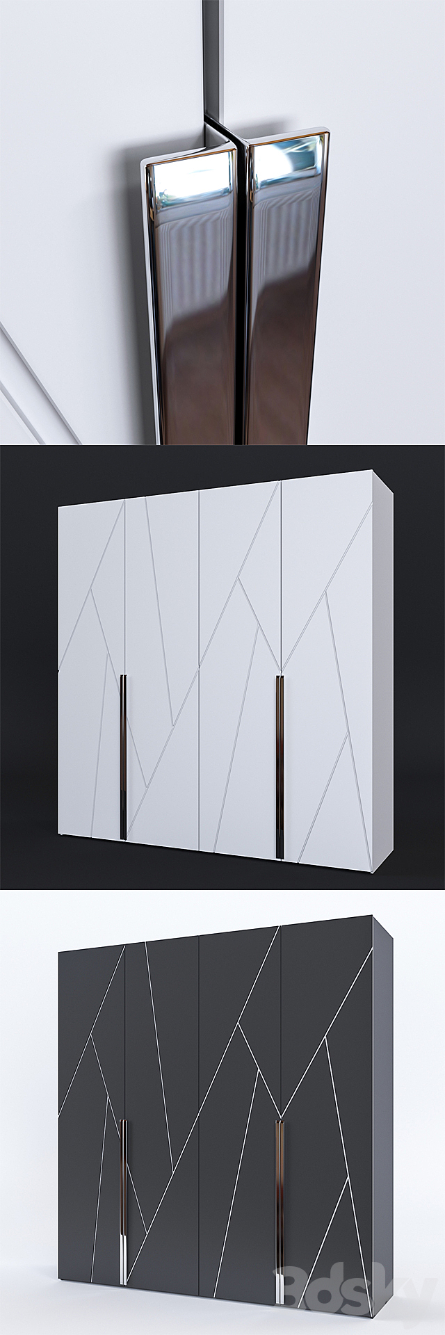 Wardrobe “Deco Line” Muzafarov series 3DSMax File - thumbnail 2