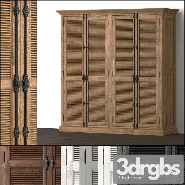 Wardrobe double shutter drew 3dsmax Download - thumbnail 1