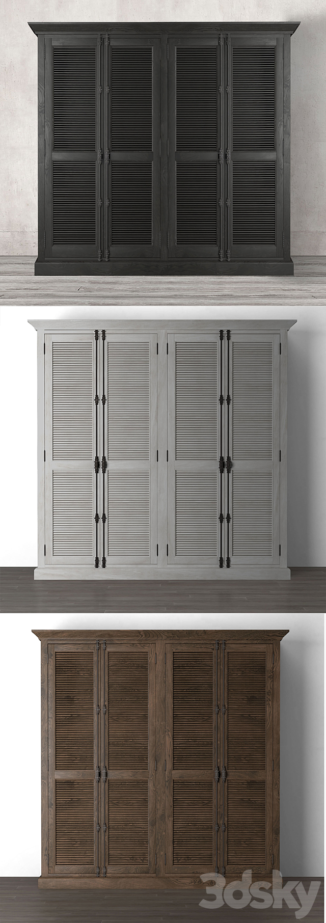 Wardrobe Double SHUTTER DREW 3DSMax File - thumbnail 2