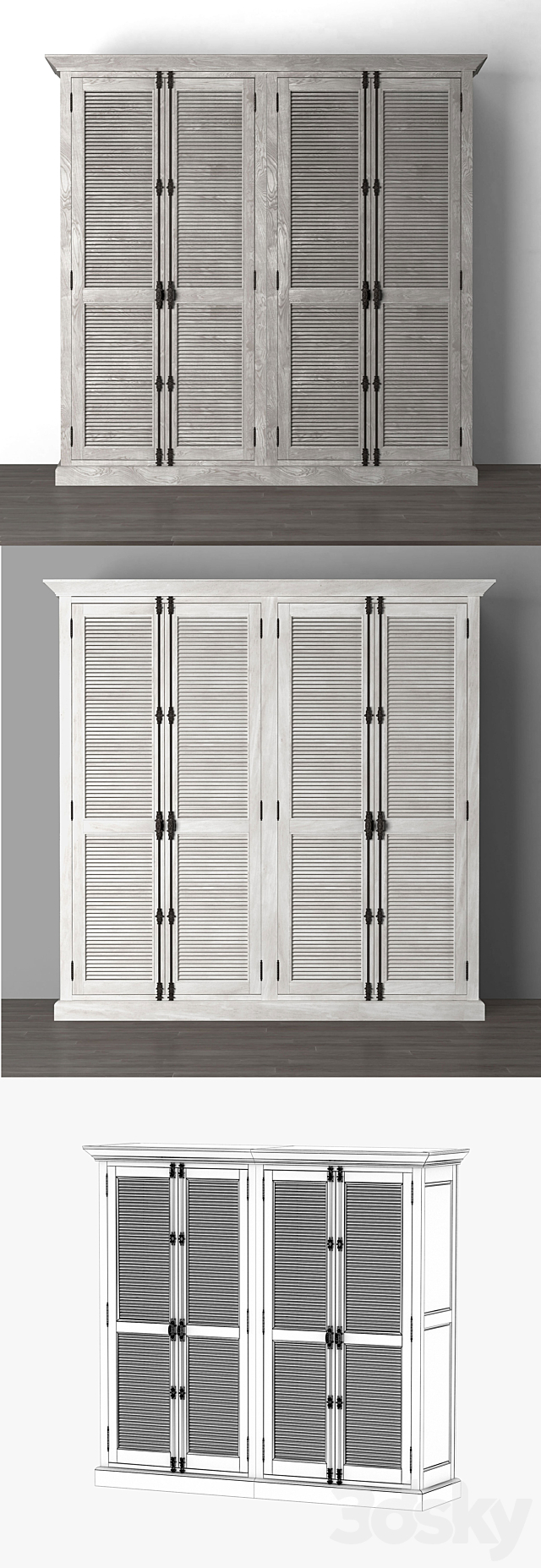 Wardrobe Double SHUTTER DREW 3DSMax File - thumbnail 3